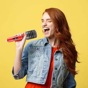 4PCS充气麦克风唱歌派对装饰吹气麦克风玩具充气麦克风80年代90年代派对装饰品 - Product Image 4