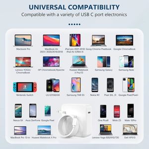 Adaptateur secteur USB C 61W pour <span class=keywords><strong>MacBook</strong></span> Pro 13 pouces/12 pouces 2021, <span class=keywords><strong>2020</strong></span>, 2019, 2018, 2017, 2016, alimentation de type C - Product Image 3