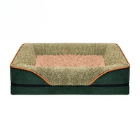 Lit pour chien en peluche et coton de luxe - Amovible et lavable, plusieurs tailles pour chiens de petite/moyenne/grande taille, utilisation en intérieur