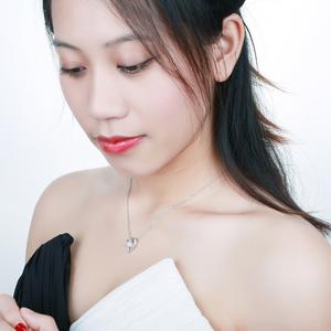 Halsketting met schattig hartvormig zoetwaterparel hanger, verguld met goud, 925 sterling zilver, voor bruiloften en feesten - Product Image 6