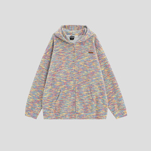 Felpa con cappuccio da <span class=keywords><strong>donna</strong></span> taglie forti con zip, tinta unita, modello Santos, giacca casual oversize di design - Product Image 5