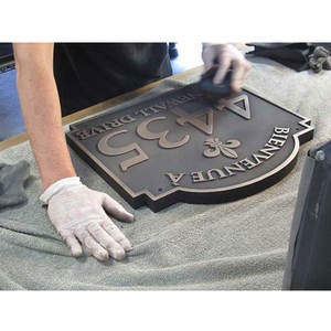 רחוב כתובת שלט שילוט בציר ברונזה מתכת חומר וכתובת פלאק סימן עבור בית בית - Product Image 5