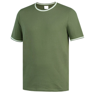 เสื้อยืด OEM สีพื้น ผ้าฝ้ายแท้ สตรีทแวร์ คุณภาพดี รับสกรีนโลโก้ เสื้อยืดผู้ชายแบบเรียบ - Product Image 2