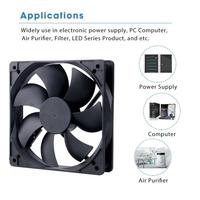 Ventilateur Gdstime GDA1225 5-48V Étanche IP67/IP68 DC 120x120x25mm à Roulement à Billes, Refroidisseur d'Extraction Grande Vitesse pour Boîtier d'Ordinateur