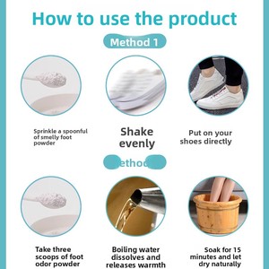 Poudre pour les pieds He Langzhong Henan, adaptée aux personnes âgées, efficace contre les pieds moites et les odeurs, et qui maintient les pieds au sec - Product Image 2