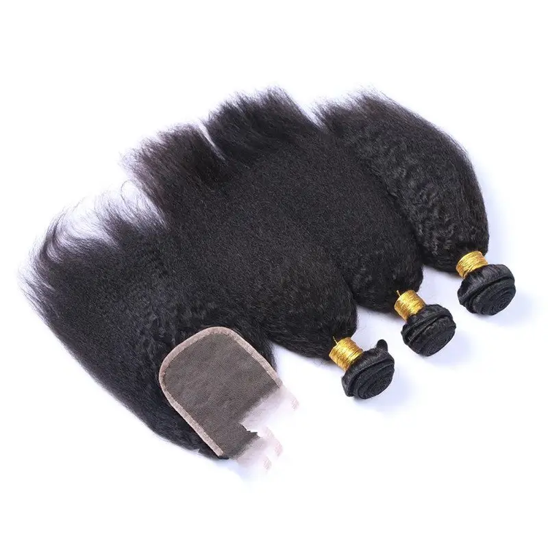 fast sales 10A Grade virgin Brazilian hair hair bundles with lace frontal closure, cuticle alighted hair bundles
