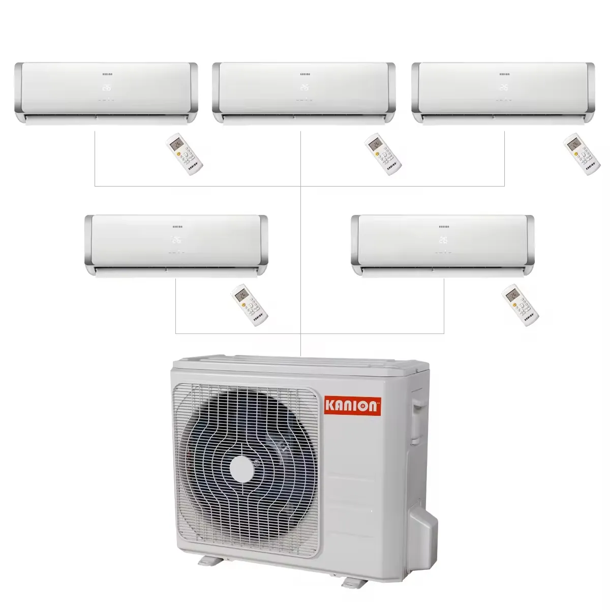 2024 Popular Multiple Wall Split AC Outdoor units 36000BTU R410a Multi dc inverter zone split air conditioner