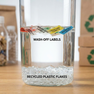 Étiquettes lavables en PET recyclé - Autocollants amovibles sans résidus pour bouteilles, pour un emballage durable des boissons et des aliments - Product Image 4