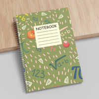 Carnet de notes scolaire personnalisé A5 100 GSM couverture imprimée de carnet de laboratoire en papier épais à reliure spirale Logo personnalisé