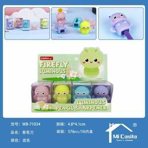 Weibo Firefly Luminous Pencil Sharpener 4.8x4.1cm Mechanical Plastic School Office Supplies - Product Image 1