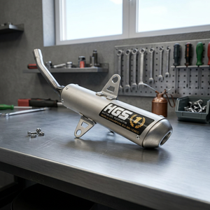 Terminale di scarico HGS in acciaio grigio con silenziatore in gomma per SX 85 18-25 Prodotto in Italia - Product Image 2