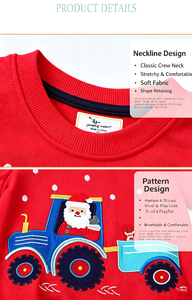 <span class=keywords><strong>Sweat</strong></span>-shirt à manches longues pour homme, enfant et garçon, personnalisé, brodé, imprimé, coupe ajustée, nouveau style, design de Noël - Product Image 3