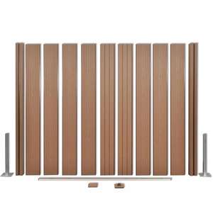 Composites en bois WPC clôture de jardin <span class=keywords><strong>2022</strong></span> Offre Spéciale matériaux recyclés bois plastique + HDPE + additifs revêtement en poudre enduit de puissance - Product Image 4