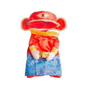 Costume amusant pour animaux de compagnie, tenue du Dieu de la Richesse, costume rouge Tang pour chats et chiens, vêtements décoratifs pour festivals, vêtements d'hiver - Product Image 4