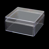 Boîte de rangement en plastique PP transparente avec couvercle, durable, pour cosmétiques, bijoux, aliments, artisanat