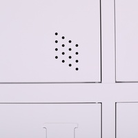 Armoire de rangement en acier à 4 portes avec serrure, design moderne, pour bureau, chambre, buanderie, école, salle de sport, atelier
