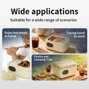 Boîte à lunch électrique 100-240V, chauffage sans eau, acier inoxydable 304, anti-fuite, chauffe-aliments <span class=keywords><strong>pour</strong></span> le bureau et la maison - Product Image 4