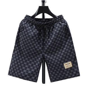 Custom Men's Summer Beach Shorts Breathable <b>Printed</b> Casual Canvas Polyester Drawstring Closure Knitted Weaving Mid Waist Hot - Product Image 4