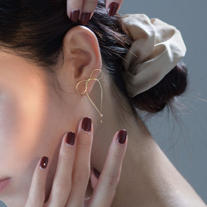 CANNER Hot Sale 925 Sterling <b>Silver</b> Fashion Bowknot Shape Ball Drop Earrings for Women Bow Knot Stud Earrings Gifts - Product Image 3