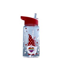 C612 vente chaude tasse de paille à poignée transparente portable personnalisée mignonne 500ml bouteille d'eau potable pour enfants tasse d'eau transparente en plastique