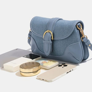 กระเป๋าสะพายไหล่หนังนิ่มแบบจีบหลากสีเรียบง่ายและมีสไตล์ - Product Image 3