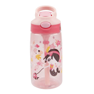 480ML BPA Free Cartoon Animal <strong>Princess</strong> Colorful Student Plastic <strong>Water</strong> <strong>Bottle</strong> With Straw and Handle - Product Image 6