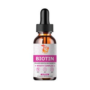 Gouttes liquides de biotine à marque privée OEM avec collagène hydrolysé de poisson pour une peau saine, favorisant la masse musculaire, complément beauté - Product Image 1