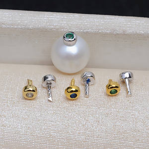 Cuentas de Plata S925 con Ojo de Pez y Orificio Pasante, 5 Piezas, Accesorios para Manualidades, Tapones Azules, Blancos y Verdes, Decoración Barroca, Fornituras de Joyería S1545 - Product Image 1