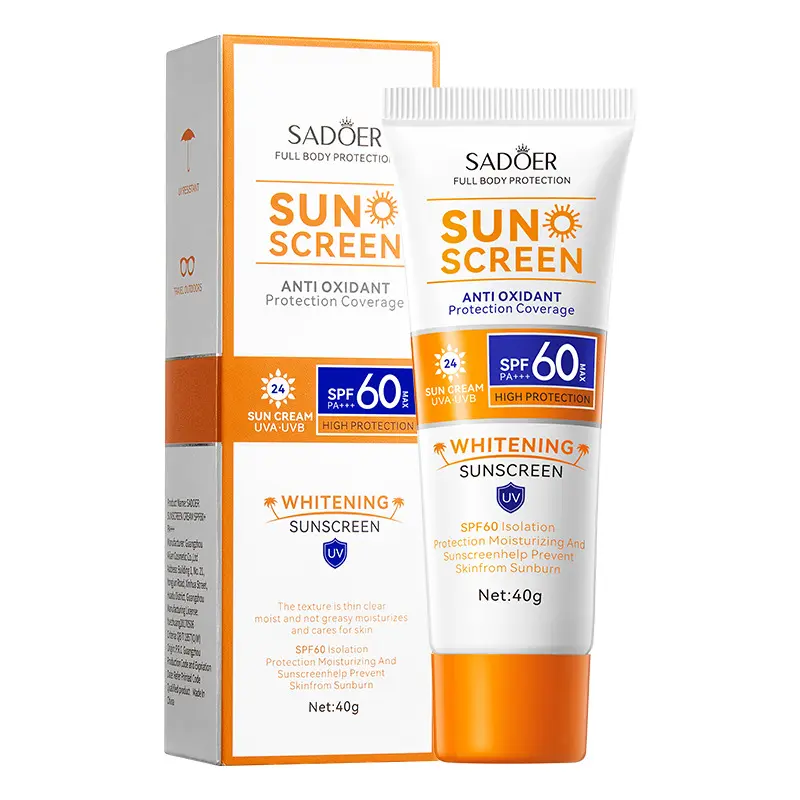 Protector solar facial Oem Herbal Natural Organic Impermeable Protector solar facial Crema Productos Gel Protector solar Spf 50 para la piel