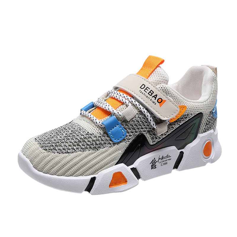 Boys' shoes 2021 new spring and autumn coconut shoes breathable mesh medium kids' fashion sports shoes