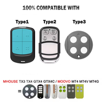 Ouvre-porte de Garage électrique, télécommande 433.92MHz, pour MOOVO MT4 MT4V MT4G MHOUSE TX3 TX4 GTX4 GTX4C