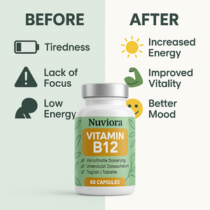 Metilcobalamina B12, Cápsulas de Vitamina B12 de Alta Absorción para Adultos, 60 Unidades, Impulso de Energía, Metabolismo, Apoyo a las Glóbulos Rojos, Nutrición - Product Image 3