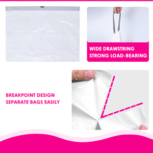 Custom Printed Color Size GRS CE BSCI ISO Certificate Certification Plastic Roll-on Drawstring Trash Garbage Bag in Roll - Product Image 2
