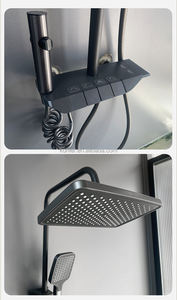 高品質で現代的な多機能完全滝状レインフォールピアノパネルシャワー水栓システムセット（バスルーム用） - Product Image 6