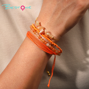 New Summer Multi-layered Passionate Vitality Orange Beach Gravel <b>Beaded</b> <b>Bracelet</b> - Product Image 4