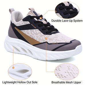 Chaussures de <span class=keywords><strong>trail</strong></span> running légères pour hommes, respirantes, avec empeigne en mesh, amorties, antidérapantes, coupe large, pour activités de plein air - Product Image 4