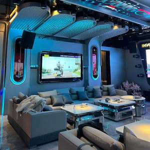 आधुनिक रात क्लब सोफा वाइप ब्लैक लाउंज नाइट क्लब बार फर्नीचर मॉड्यूलर होटल लाउंज बूथ पर बैठने वाले केटीवी बार सोफा - Product Image 1