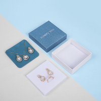 Cajas de Embalaje de Joyería de Papel Azul Brillante con Logotipo Personalizado de Sunny Pack, Juego de Cajas de Embalaje con Tapa y Base