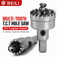 BEILI TCT Scie cloche multi-dents en carbure de tungstène pour le perçage de tôles d'acier inoxydable, de fer et de tuyaux en aluminium