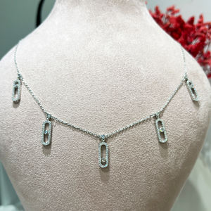 00006 Collier de luxe tendance pour femme, pendentif mère en pierre blanche, chaîne longue, nouvelle énergie, pour mariage - Product Image 2