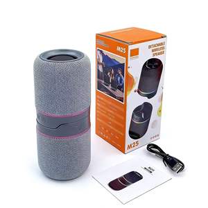 ลำโพงซับวูฟเฟอร์ไร้สายแบบพกพา TWS 2 in 1 สเตอริโอ 10W 1200mAh บลูทูธ 5.3 เชื่อมต่อคู่ พร้อมไฟ RGB รองรับ <span class=keywords><strong>TF</strong></span>/FM - Product Image 4