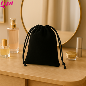 Wholesale Custom Luxury logo Small Velvet <b>Drawstring</b> <b>Bag</b> Hot Sale Makeup <b>Toiletry</b> Storage Velvet Pouch Gift <b>Bag</b> - Product Image 1