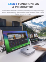 Moniteur portable de 18,5 pouces, gamme de couleurs 100%, rapport de contraste 1500:1, compatible avec Mini PC, ordinateur portable, téléphone, Xbox, PS4, PS5, Switch