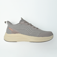 Chaussures de course et de marche respirantes en maille à lacets pour hommes et femmes, légères, souples, style sportif uni