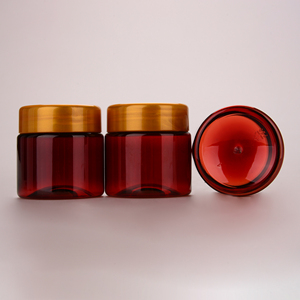 Tùy chỉnh 100ml 3oz Vòng Hổ Phách Pet nhựa mỹ phẩm chai với vít Cap cho Kem chăm sóc da và mỹ phẩm khác - Product Image 1