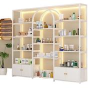 Meuble de présentation de luxe léger, étagère de rangement pour cosmétiques, présentoir multifonctionnel pour salon de beauté et manucure, support de fond
