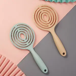 New Arrival Wholesale Air Cushion Nylon Brushes Massage Fluffy Detangling Plastic Handle Round Hair Brush