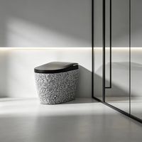Toilette intelligente tout-en-un avec ouverture et fermeture automatiques du couvercle, lavage à l'eau chaude, séchage à l'air, télécommande, bidet intelligent pour salle de bain d'hôtel
