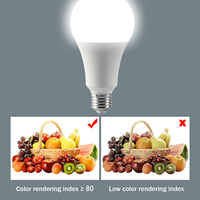 Gran oferta LED A60/E27 bombilla 8W/9W/10W/12W/15W/18W V 220-240V 3000K 4000K 6000K luz sin parpadeo hogar dormitorio utilice la base B22 E27