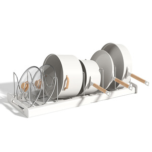 Extendable Pot <b>Rack</b> Kitchen Storage Cabinet Organizer Stainless Steel Adjustable Sink <b>Rack</b> For Pans And <b>Dishes</b> - Product Image 3
